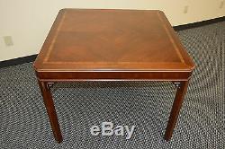 LANE CHIPPENDALE ANTIQUE MAHOGANY Square game kitchen dining breakfast TABLE