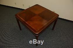 LANE CHIPPENDALE ANTIQUE MAHOGANY Square game kitchen dining breakfast TABLE