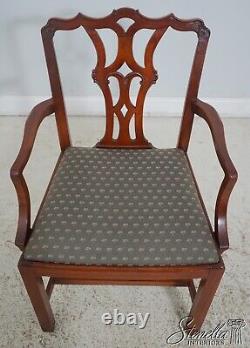 LF64389EC Set of 8 Vintage Chippendale Mahogany Dining Room Chairs