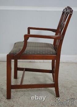 LF64389EC Set of 8 Vintage Chippendale Mahogany Dining Room Chairs