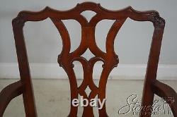 LF64389EC Set of 8 Vintage Chippendale Mahogany Dining Room Chairs