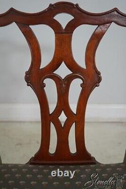 LF64389EC Set of 8 Vintage Chippendale Mahogany Dining Room Chairs