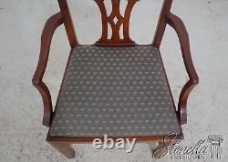 LF64389EC Set of 8 Vintage Chippendale Mahogany Dining Room Chairs