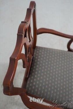 LF64389EC Set of 8 Vintage Chippendale Mahogany Dining Room Chairs