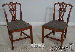 LF64389EC Set of 8 Vintage Chippendale Mahogany Dining Room Chairs