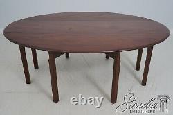 LF64426EC Bench Made Large Mahogany Drop Leaf Dining Table