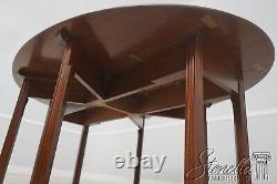 LF64426EC Bench Made Large Mahogany Drop Leaf Dining Table