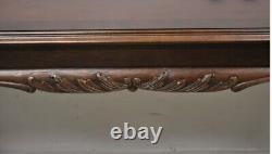 Lane Chinese Chippendale Georgian Mahogany Ball & Claw Console Sofa Hall Table