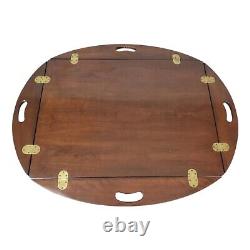 Lane Drop Leaf Cherry Coffee Table Tray Top Butler Chippendale Vintage