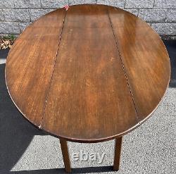 Large Antique Mahogany Drop Leaf Table 29 X 72 X 18 3/4 EL 13 1/2