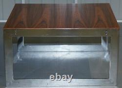 Large Circa 1960's Merrow Associates Rosewood & Chrome Nest Of Tables Great Size