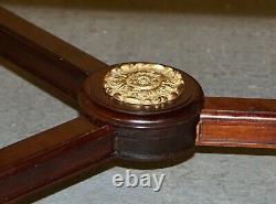 Large French Napoleon III Empire Style Dining Table Bronze Mounts Part Suite