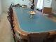 Large Elegant Chippendale Style Conference Table With 16 Matching Chairs