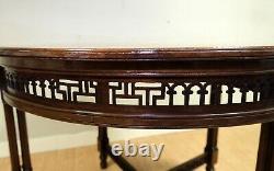 Late 19th Century Chippendale Style Round Occasional Table & Carved Stretchers