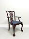 Late 20th Century Carved Mahogany Chippendale Armchair With Ball In Claw Feet