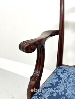 Late 20th Century Carved Mahogany Chippendale Armchair with Ball in Claw Feet