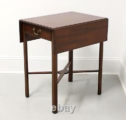 Late 20th Century Chippendale Drop-Leaf End Side Table