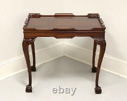 Late 20th Century Solid Flame Mahogany Chippendale Tea Table B