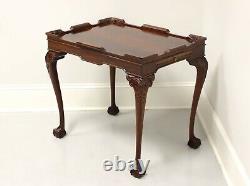 Late 20th Century Solid Flame Mahogany Chippendale Tea Table B