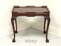 Late 20th Century Solid Flame Mahogany Chippendale Tea Table B
