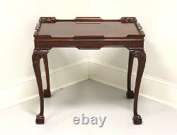 Late 20th Century Solid Flame Mahogany Chippendale Tea Table B