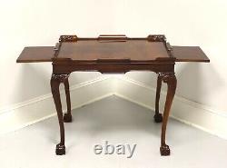 Late 20th Century Solid Flame Mahogany Chippendale Tea Table B