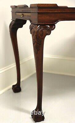 Late 20th Century Solid Flame Mahogany Chippendale Tea Table B