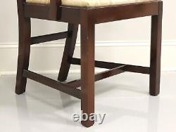 Late 20th Century Solid Mahogany Straight Leg Chippendale Armchair