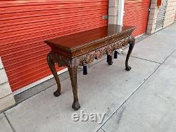 Lincoln Gerard Chippendale Ball & Claw Mahogany Console Table