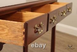 Link-Taylor Chippendale Style Mahogany Three-Drawer Console Table