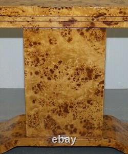 Lovely Burr Walnut Art Deco Style Console Table Very Artistic Lines Must See