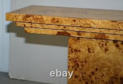 Lovely Burr Walnut Art Deco Style Console Table Very Artistic Lines Must See
