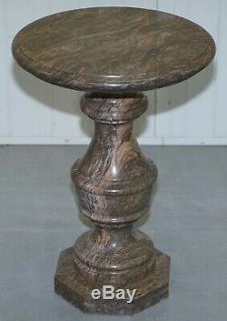 Lovely Medium Solid Marble Side End Lamp Wine Occasional Centre Round Table