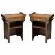 Lovely Pair Of Antique Chinese Hand Carved Circa 1900 Side Tables Oriental Charm
