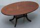 Lovely Pillared Leg Vintage Mahogany Oval Coffee Or Cocktail Table Nice Vintage