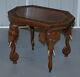 Lovely Small Circa 1920 Anglo Indian Elephant Hand Carved Rosewood Side Table