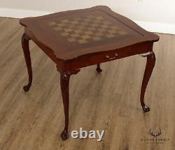 M. Hayat & Bros LTD Chippendale Style Rosewood Chess Board Reversible Game Table