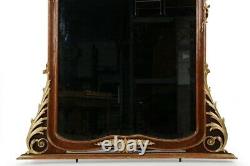 MIRROR CONSOLE TABLE Antique Rococo Parcel Gilt Walnut Mirror Console 19th C