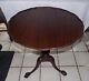 Mahogany Carved Pie Crust Chippendale Lamp Table / Side Table (rp-t824)