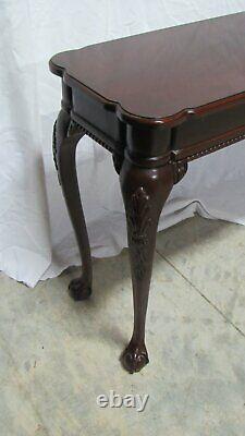 Mahogany Chippendale Claw Foot Sofa Console Table