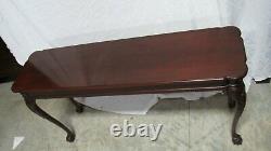 Mahogany Chippendale Claw Foot Sofa Console Table
