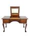 Mahogany Chippendale Vanity Dressing Table Console Table W Mirror Claw & Ball