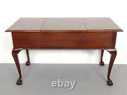 Mahogany Chippendale Vanity Dressing Table Console Table w Mirror Claw & Ball