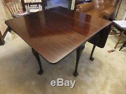 Mahogany Chippendale style dining room set (table, 4 chairs, buffet, cabinet)