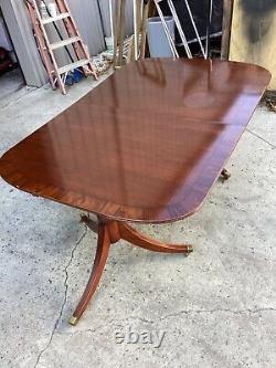 Mahogany Double Pedestal Dinning Room Table Antique Beautiful With Some Flaws