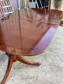 Mahogany Double Pedestal Dinning Room Table Antique Beautiful With Some Flaws