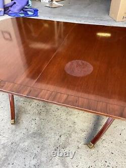 Mahogany Double Pedestal Dinning Room Table Antique Beautiful With Some Flaws