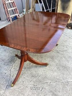 Mahogany Double Pedestal Dinning Room Table Antique Beautiful With Some Flaws