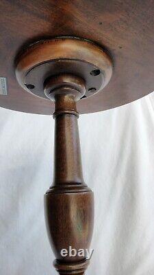 Mahogany Small Side Table Pedestal 3 Leg by Colony Tables Inc. High Point, NC