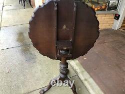 Mahogany Tilt top Table with Birdcage